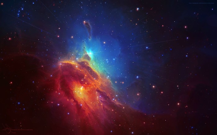 2560x1440 2560x1440 Blue Nebula Stars Coolwallpapers me 