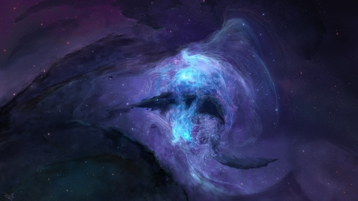 2560x1440 2560x1440 Blue Nebula Stars Coolwallpapers me 