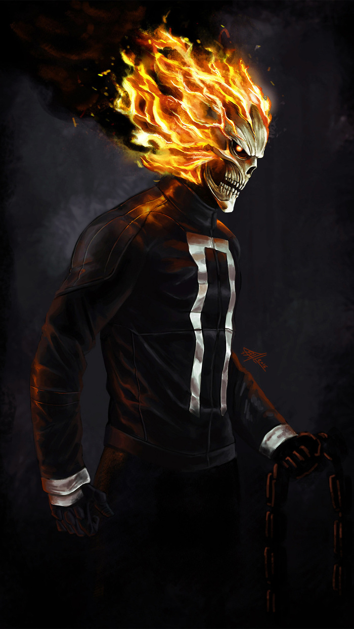 1080x1920 Ghost Rider Artwork Hd Artist Digital Art Superheroes Deviantart For Iphone 6 7